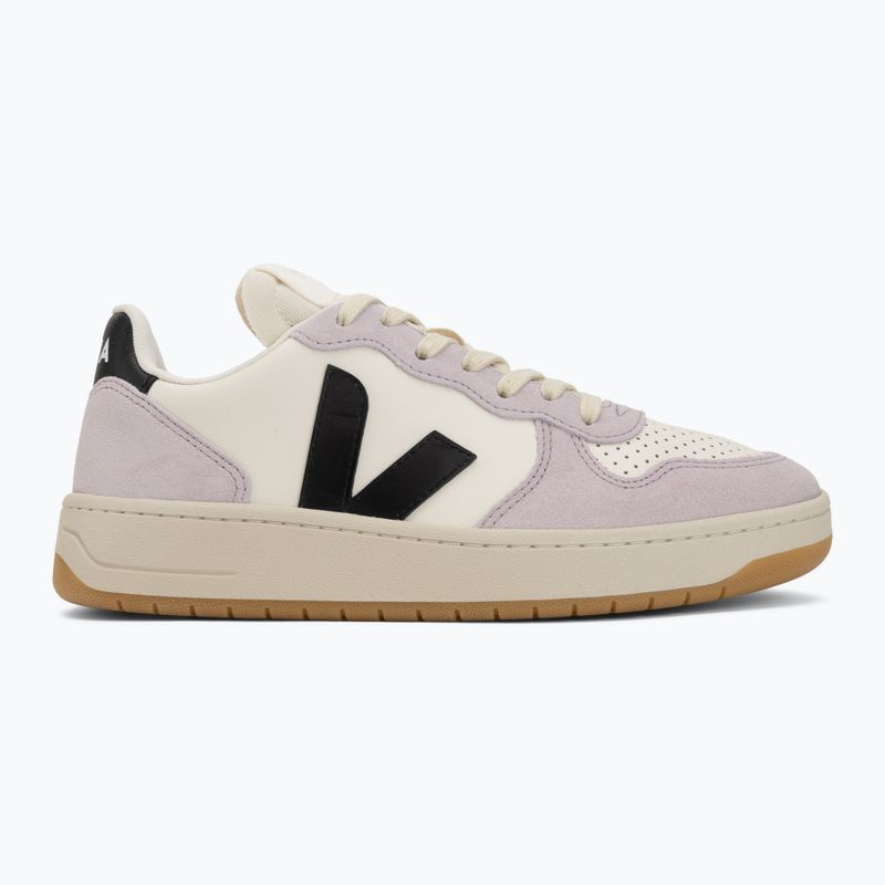 Scarpe da donna VEJA V-10 Prime Leather pure/black/parme 2