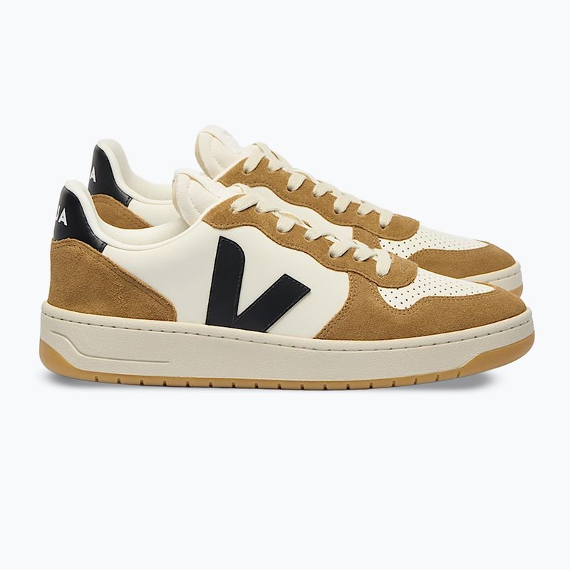 Scarpe da uomo VEJA V-10 Prime Leather pure/black/tent 2