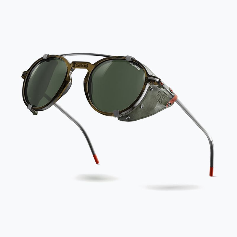 Occhiali da sole Julbo Legacy Polarized traslucidi marrone/khaki/arancio 5