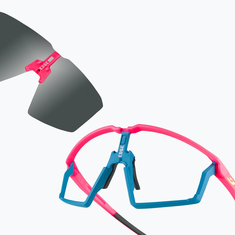 Occhiali da sole Julbo Edge Spectron 3 rosa fluo/blu/argento flash 7