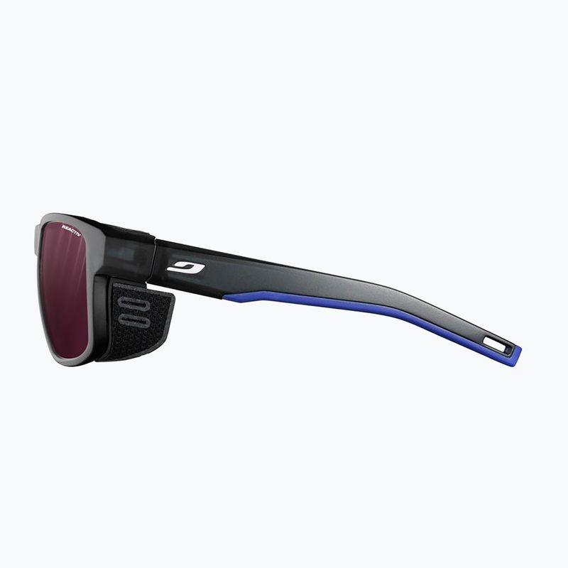 Occhiali da sole Julbo Shield M Reactiv High Contrast traslucido nero/blu/bianco 4