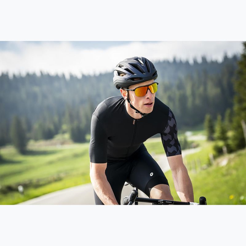 Occhiali da sole Julbo Frequency Reactiv Light Amplifier nero opaco/grigio/rosso multistrato 7
