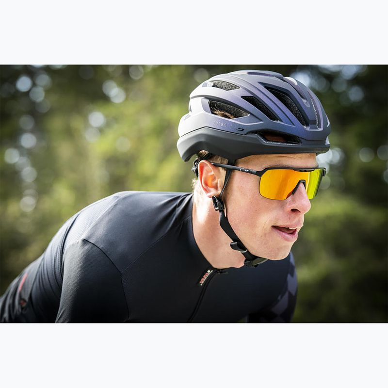 Occhiali da sole Julbo Frequency Reactiv Light Amplifier nero opaco/grigio/rosso multistrato 8