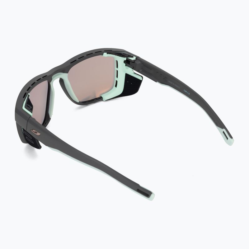Occhiali da sole Julbo Shield Reactiv Glare Control dark grey/green pastel 3