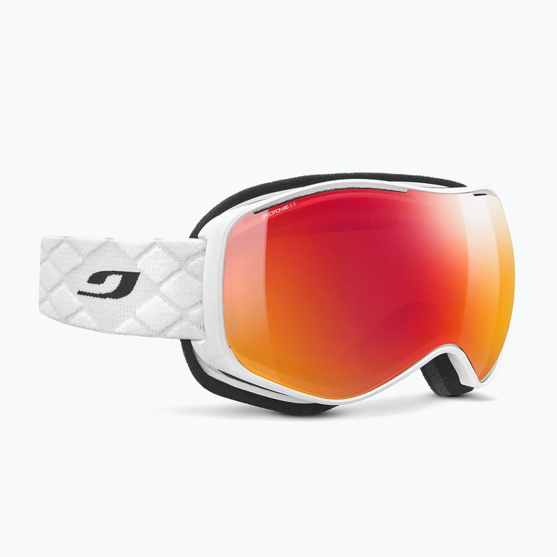 Maschere da sci da donna Julbo Ellipse Spectron Glare Control bianco/rosso flash
