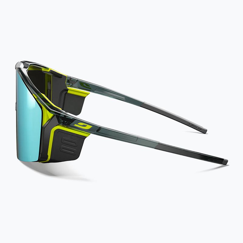 Occhiali da sole Julbo Edge Cover Polarized HD matte fluorescent yellow/shiny transparent black 3