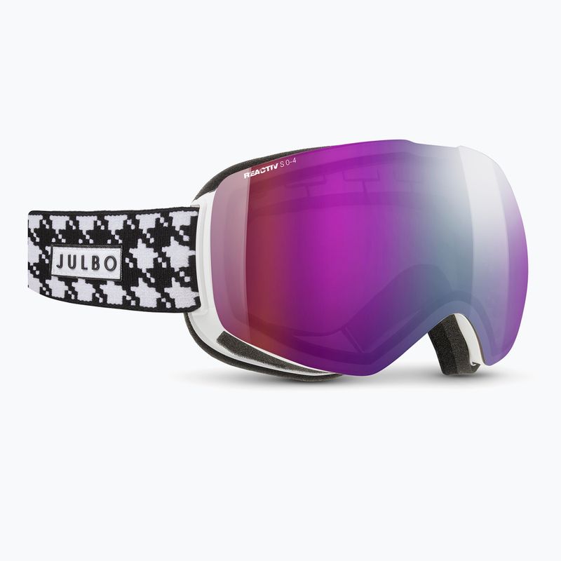 Maschera da sci Julbo Shadow Reactiv High Contrast white/black/flash purple 5