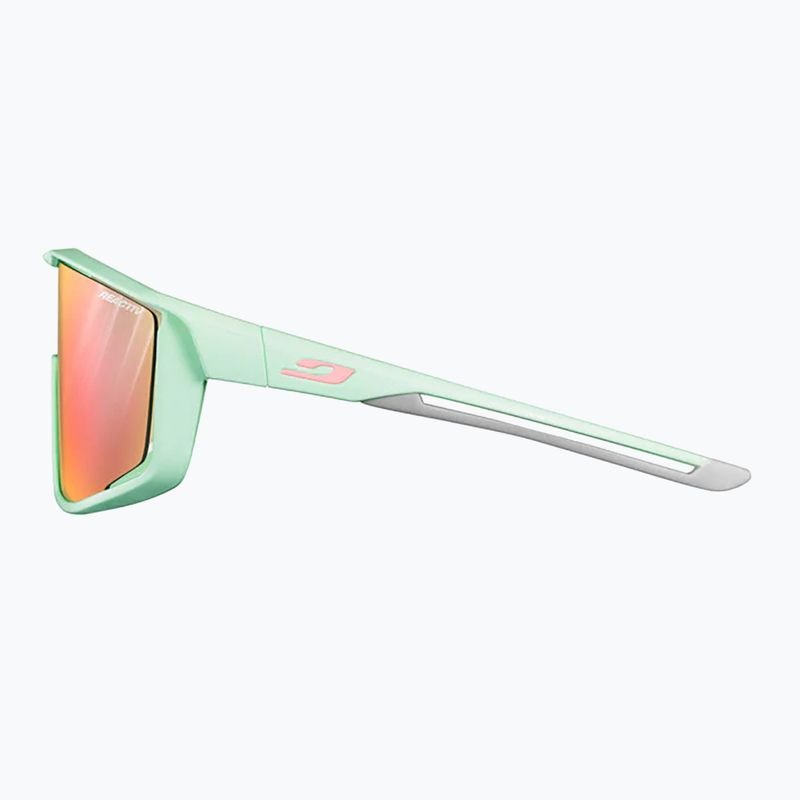 Occhiali da sole Julbo Fury Reactiv 1-3 Light Amplifier menta/grigio chiaro/rosa/oro rosa multistrato 3