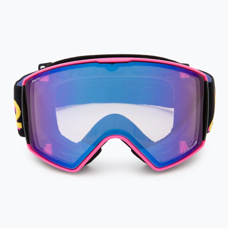 Occhiali da sci Julbo Launcher Reactiv High Contrast rosa/nero/blu flash 3