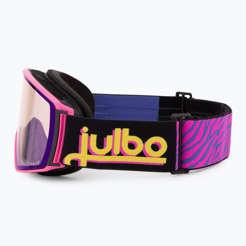 Occhiali da sci Julbo Launcher Reactiv High Contrast rosa/nero/blu flash 4