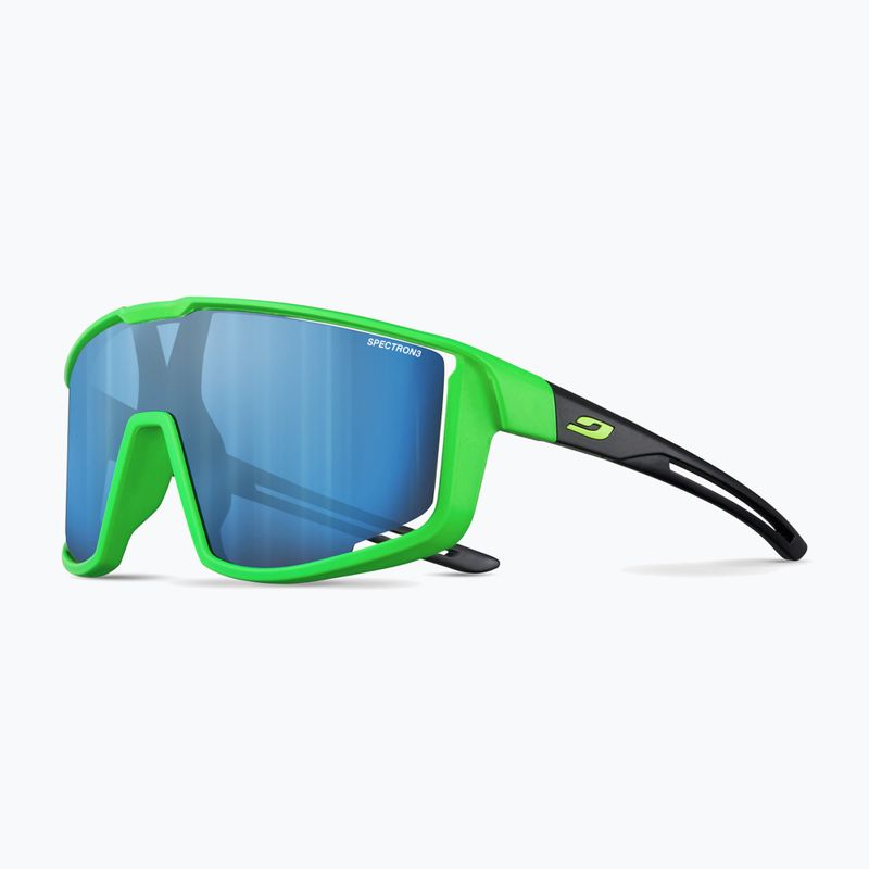Occhiali da sole per bambini Julbo Fury S Spectron 3Cf verde fluorescente opaco/nero
