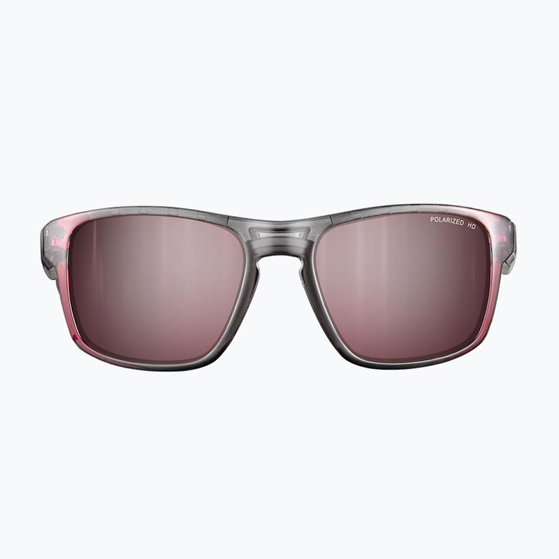 Occhiali da sole Julbo Shield M Polarized HD shint translu gray/fluo pink 2