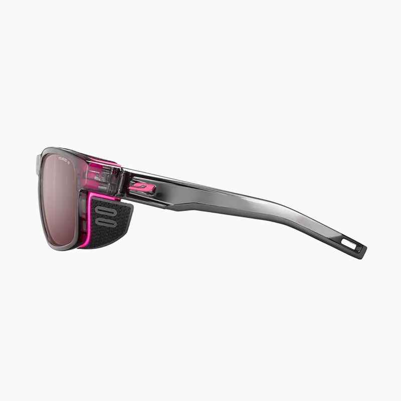 Occhiali da sole Julbo Shield M Polarized HD shint translu gray/fluo pink 3
