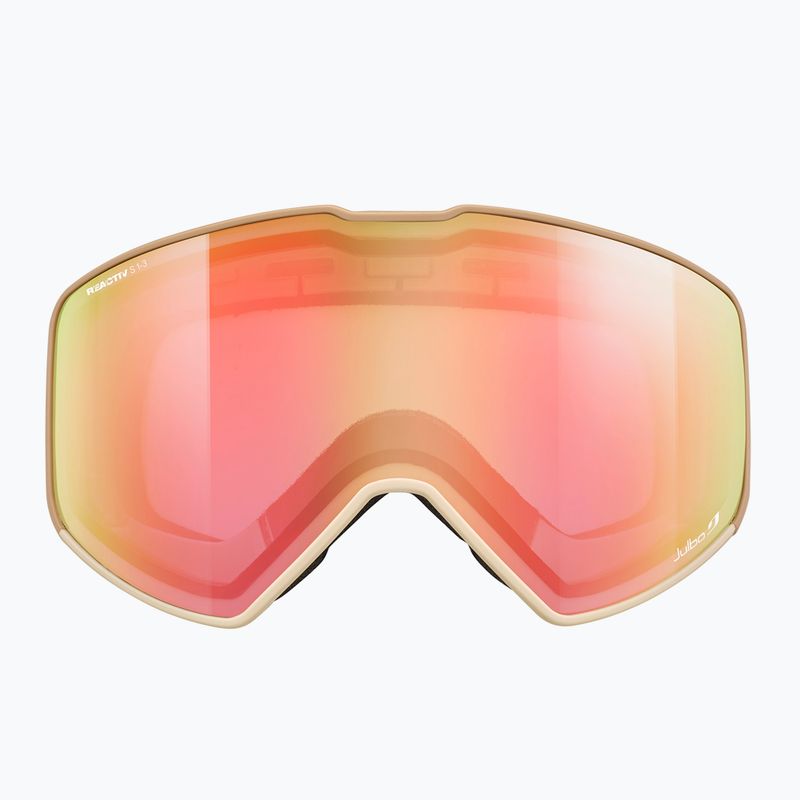 Maschera da sci Julbo Cyrius X Reactive High Contrast beige/flash red 3