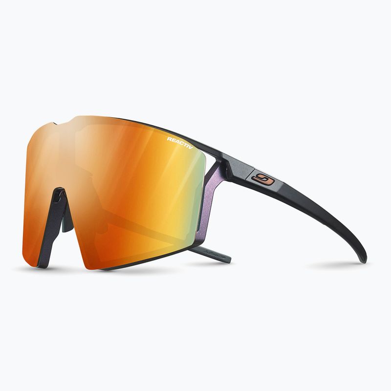Occhiali da sole Julbo Edge Reactiv 1-3 Light Amplifier mat nero/iridescente ir5/rosso multistrato 5
