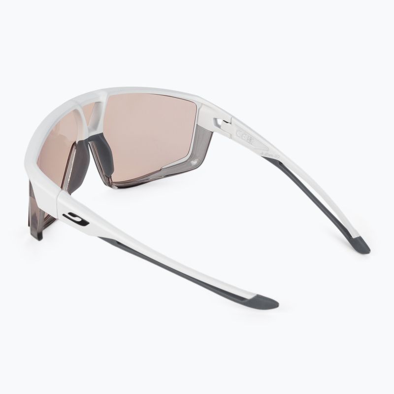 Occhiali da sole Julbo Fury Reactiv 1-3 High Contrast bianco opaco/grigio traslucido 2