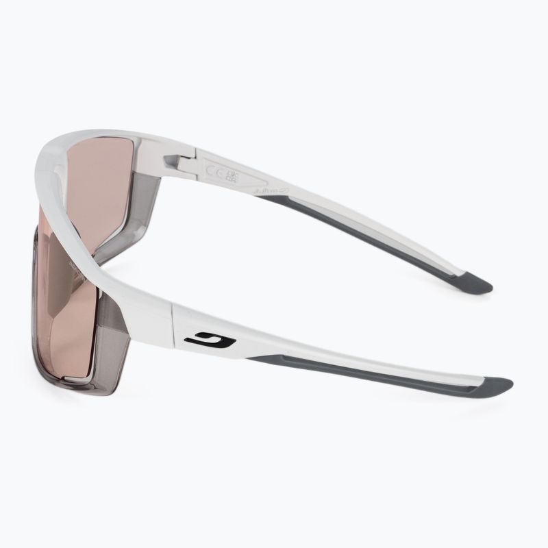 Occhiali da sole Julbo Fury Reactiv 1-3 High Contrast bianco opaco/grigio traslucido 4