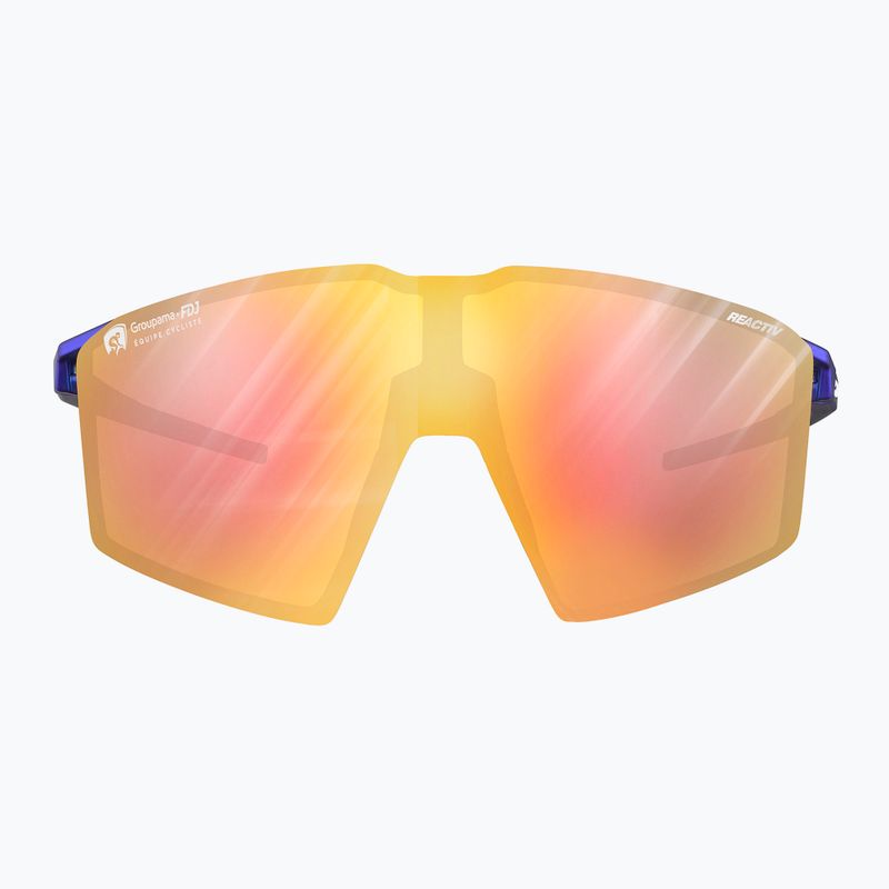 Occhiali da sole Julbo Edge Reactiv 1-3 Light Amplifier blu metallizzato/bianco/multilayer oro rosa 6