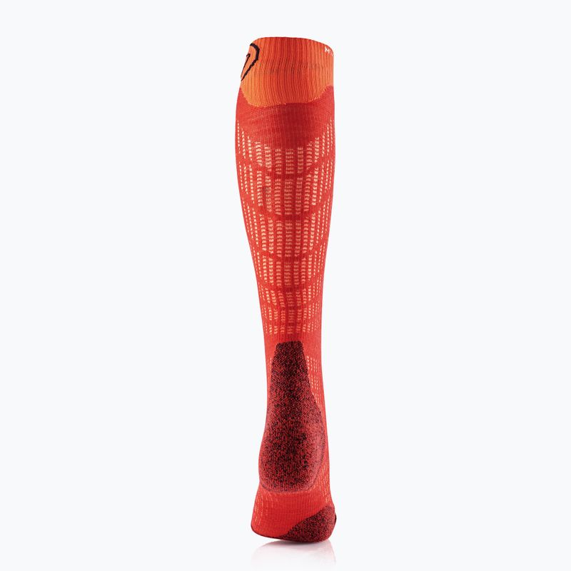 Calze da sci SIDAS Ski Merino rouge/arancione per bambini 8