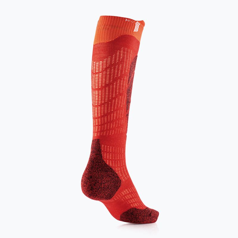 Calze da sci SIDAS Ski Merino rouge/arancione per bambini 9