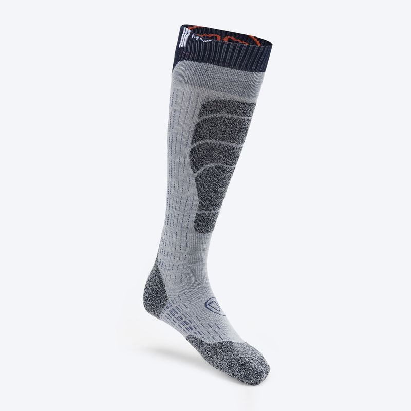 Calze da sci SIDAS Ski Merino grigio/arancio 2