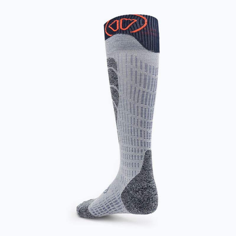 Calze da sci SIDAS Ski Merino grigio/arancio 3
