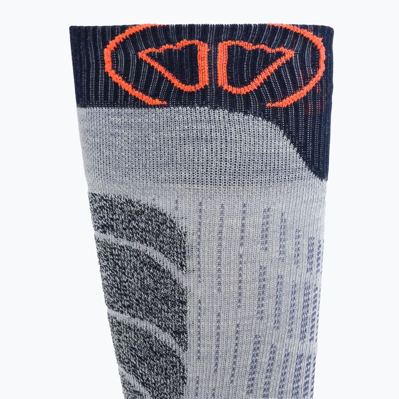 Calze da sci SIDAS Ski Merino grigio/arancio 5