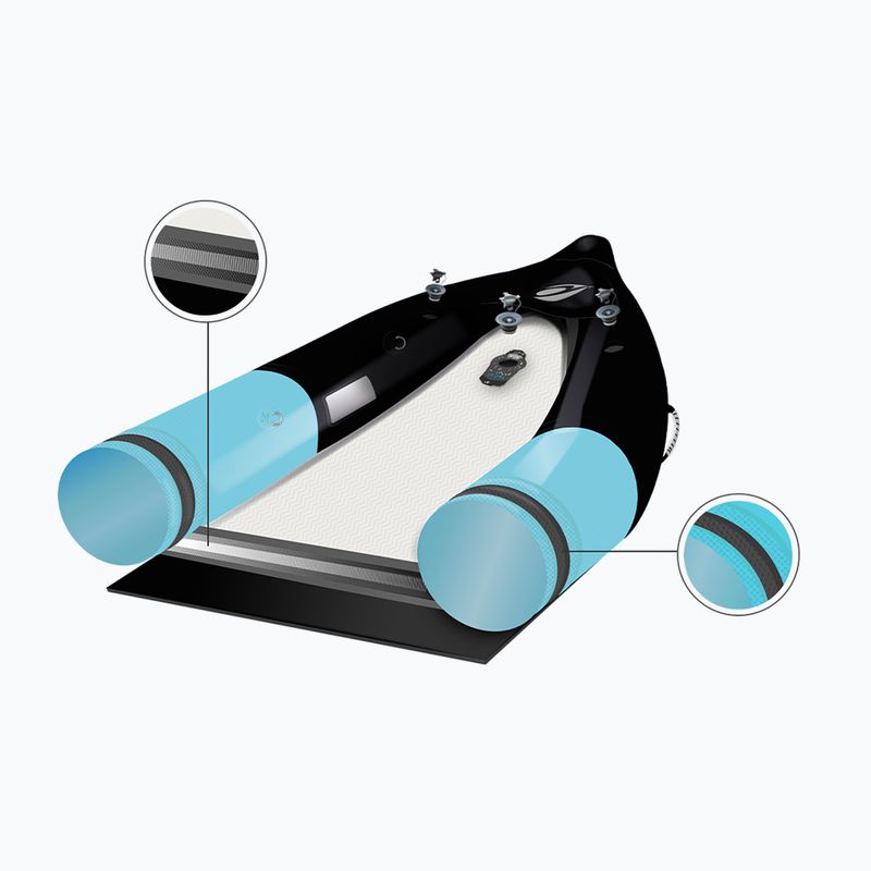 AQUADESIGN Kayak gonfiabile per 2 persone Koloa 360 cm blu/nero 9