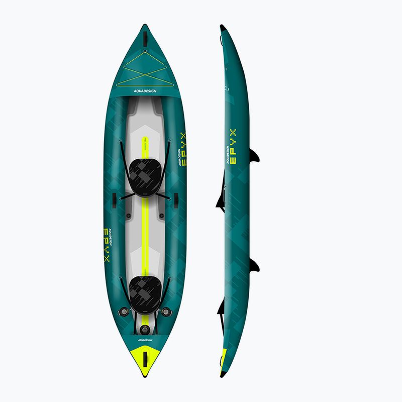 AQUADESIGN Epyx 380 cm blu kayak gonfiabile per 2 persone