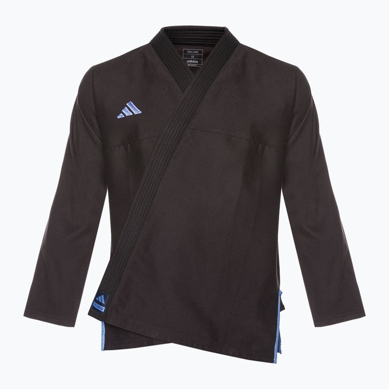 GI per il jiu-jitsu brasiliano adidas Challenge 2.0 nero/blu sfumato 2