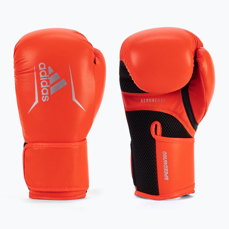 Guanti da boxe adidas Speed 100 rosso/nero da donna ADISBGW100-40985