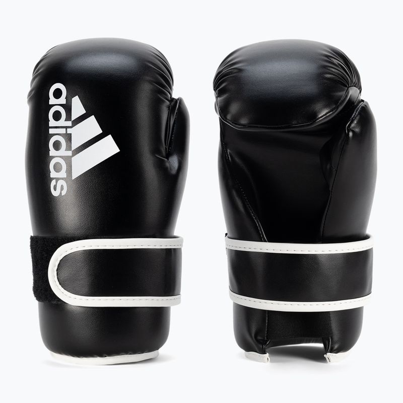 Guantoni da boxe Adidas Point Fight Adikbpf100 bianco e nero ADIKBPF100