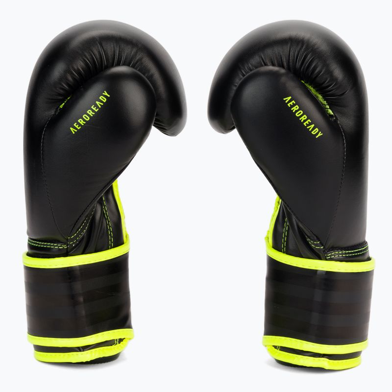 Guantoni da boxe adidas Hybrid 80 nero/giallo ADIH80 4