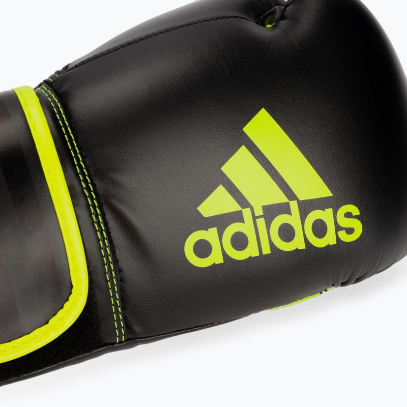 Guantoni da boxe adidas Hybrid 80 nero/giallo ADIH80 5