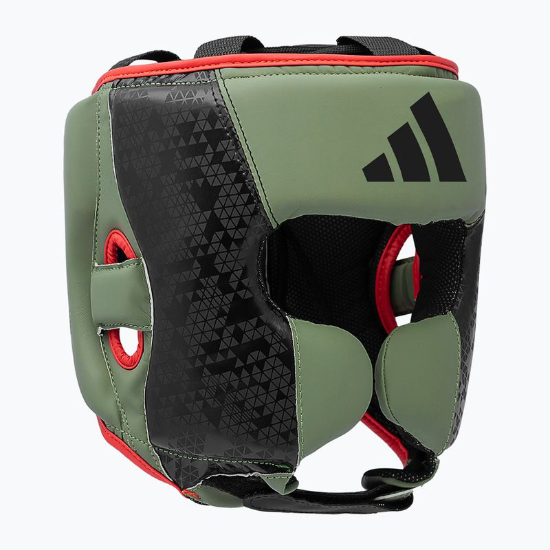 Casco da boxe adidas Combat 50 HG nero/oliva 2