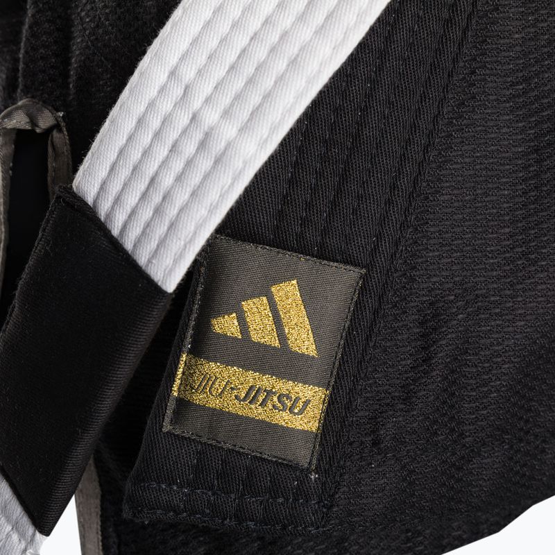 GI per il jiu-jitsu brasiliano bambini adidas Rookie nero/oro 4