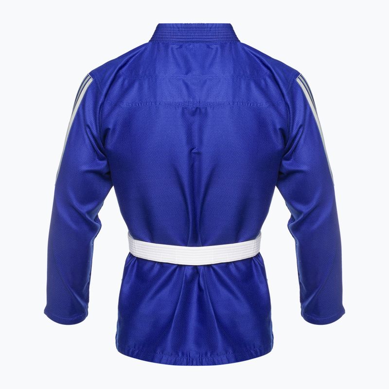 GI per il jiu-jitsu brasiliano adidas Rookie blu/grigio 3