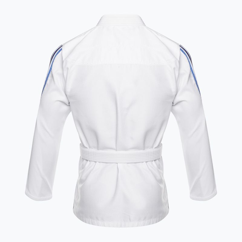 GI per il jiu-jitsu brasiliano adidas Range bianco/blu sfumato 3