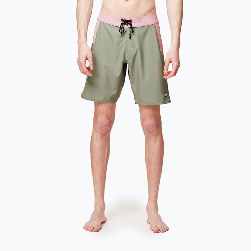 Pantaloncini da bagno Picture Journy 19'' verde spray da uomo 3
