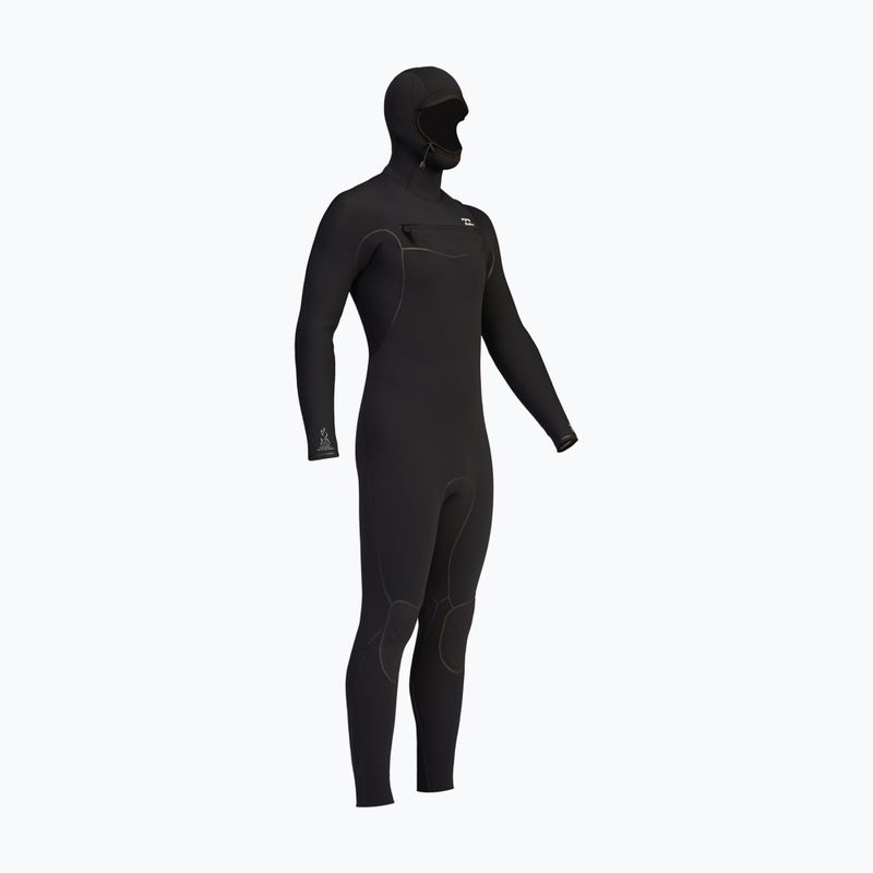 Billabong Uomo 5/4 Furnace con cappuccio CZ Full Nero Swim Foam 11