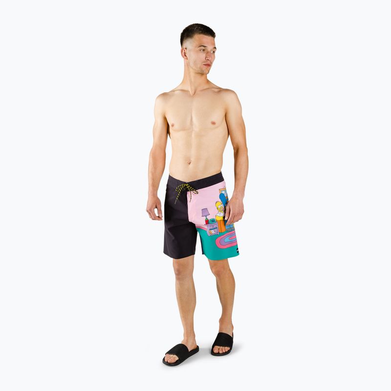 Pantaloncini da bagno Billabong Simpsons Family Couch da uomo, nero 2