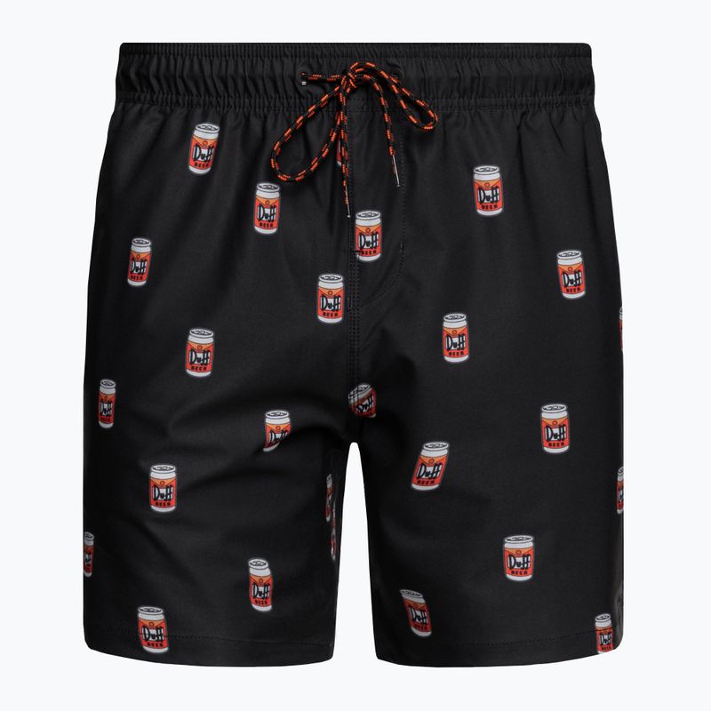 Pantaloncini da bagno Billabong Simpsons Duff da uomo, nero