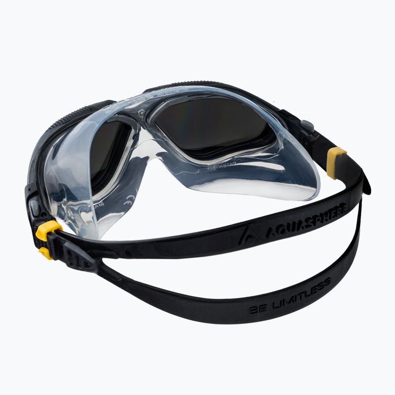 Maschera da nuoto Aquasphere Vista grigio scuro/nero/argento specchiato 4