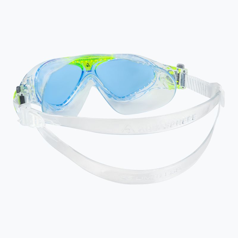 Maschera da bagno per bambini Aquasphere Vista trasparente/verde brillante/blu MS5080031LB 4