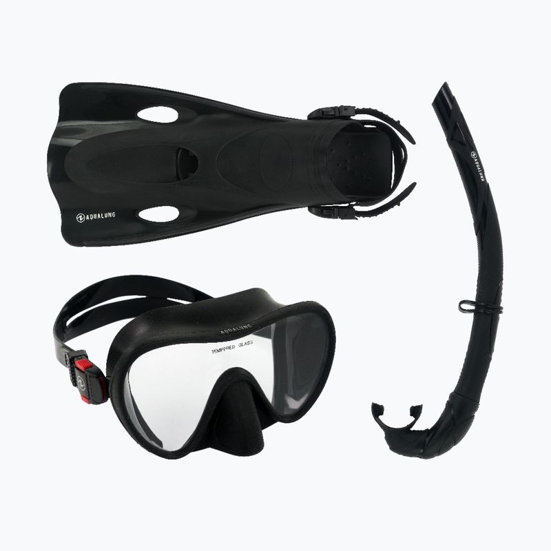 Aqualung Nabul Set Snorkeling nero/nero 14