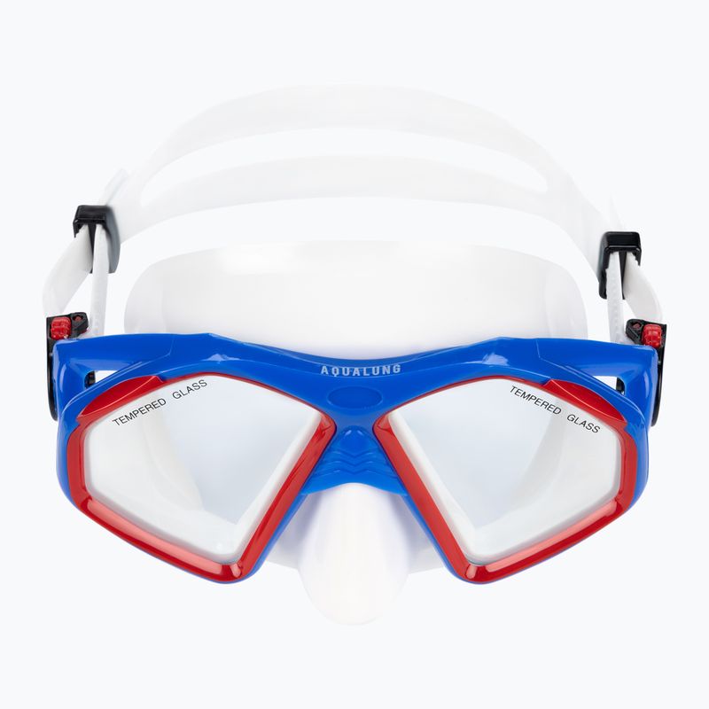 Set da snorkeling Aqualung Hawkeye Combo bianco/blu/rosso 2