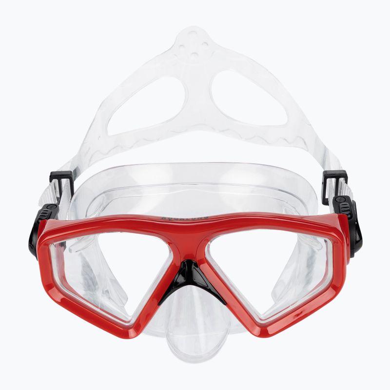 Set da snorkeling Aqualung Saturn Combo trasparente/rosso 2