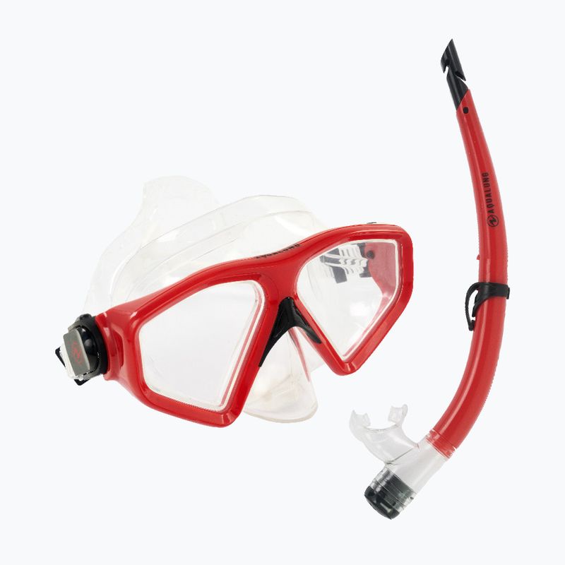 Set da snorkeling Aqualung Saturn Combo trasparente/rosso 9