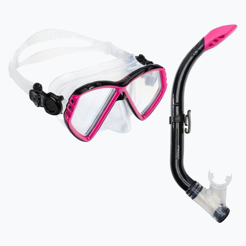 Set di boccagli per bambini Aqualung Cub Combo trasparente/rosa