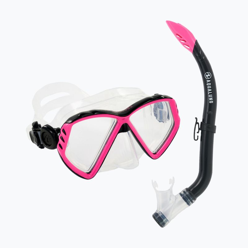 Set di boccagli per bambini Aqualung Cub Combo trasparente/rosa 10